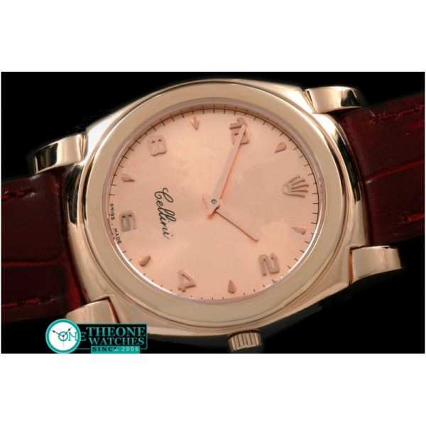 Rolex - Cellini RG/LE Rose Gold Numeral Swiss Quartz