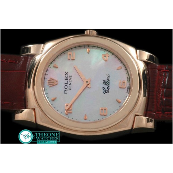 Rolex - Cellini RG/LE MOP Pink Numeral Swiss Quartz