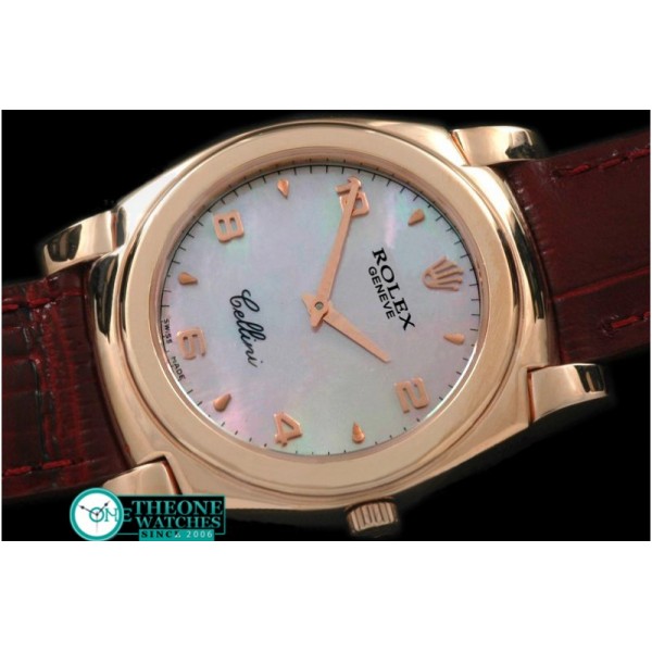 Rolex - Cellini RG/LE MOP Pink Numeral Swiss Quartz