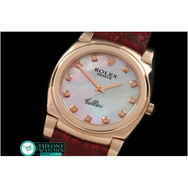 Rolex - Cellini RG/LE MOP Pink Diam Swiss Quartz