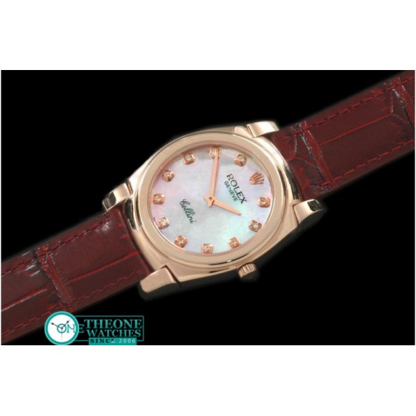 Rolex - Cellini RG/LE MOP Pink Diam Swiss Quartz