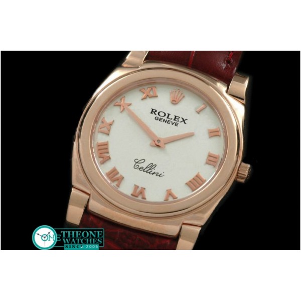 Rolex - Cellini RG/LE White Roman Swiss Quartz