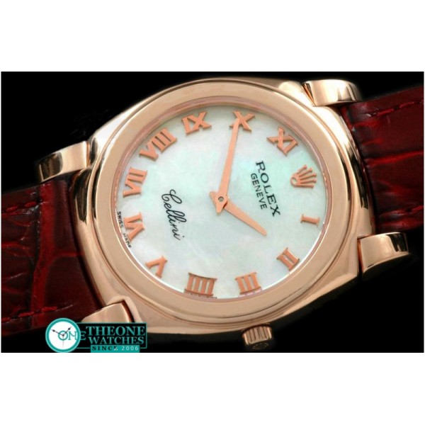 Rolex - Cellini RG/LE MOP White Roman Swiss Quartz