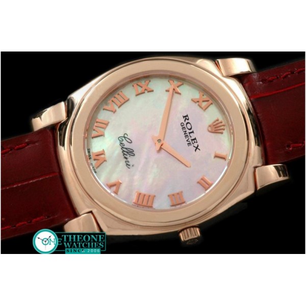 Rolex - Cellini RG/LE MOP Pink Roman Swiss Quartz