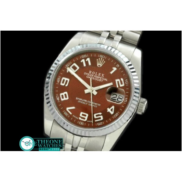 Rolex - SS Jubilee Brown Numeral Swiss Eta 2836-2