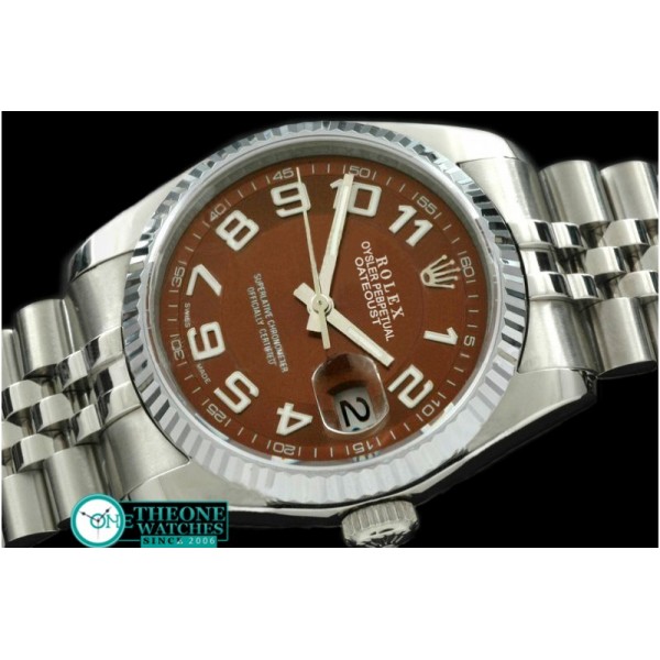 Rolex - SS Jubilee Brown Numeral Swiss Eta 2836-2