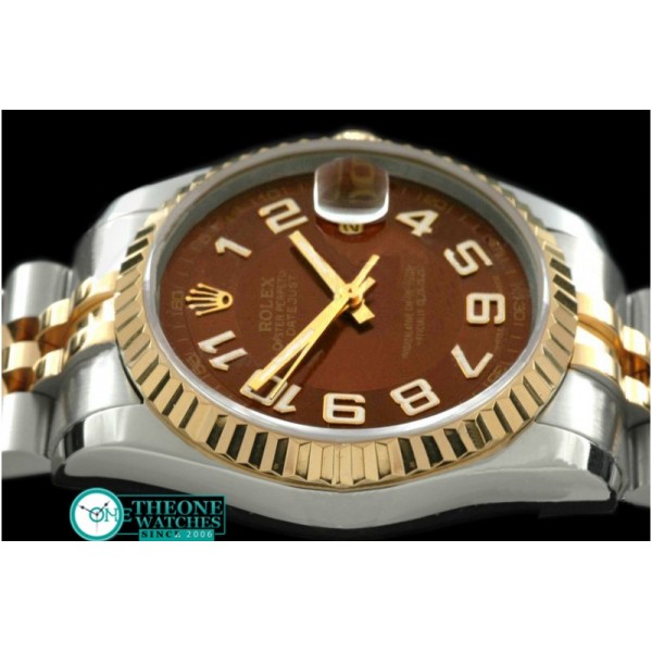 Rolex - SS/YG Jubilee Brown Numeral Swiss Eta 2836-2