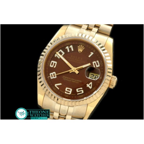 Rolex - FG Jubilee Brown Numeral Swiss Eta 2836-2