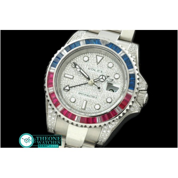 Rolex - SS/Diam Anni GMT SS Diam Swiss Eta 2836 GMT Hand In