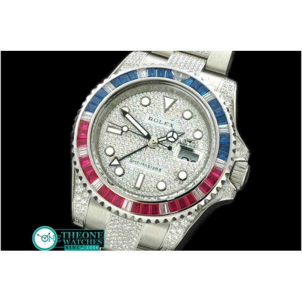 Rolex - SS/Diam Anni GMT Diam Swiss Eta 2836 GMT Hand In