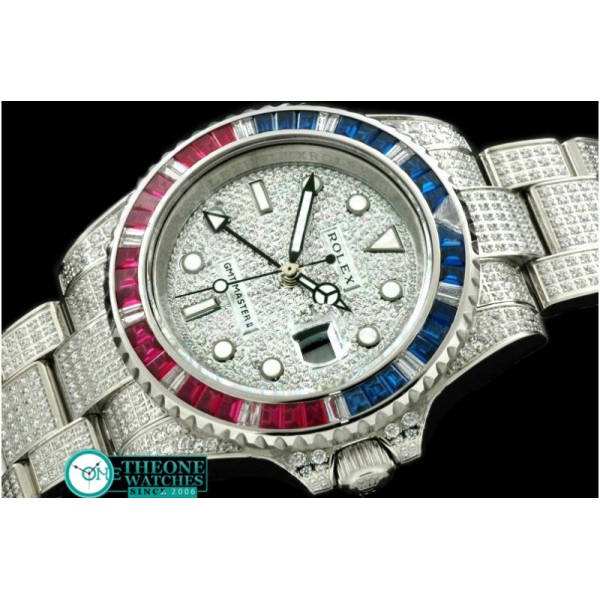 Rolex - SS/Diam Anni GMT Diam Swiss Eta 2836 GMT Hand In