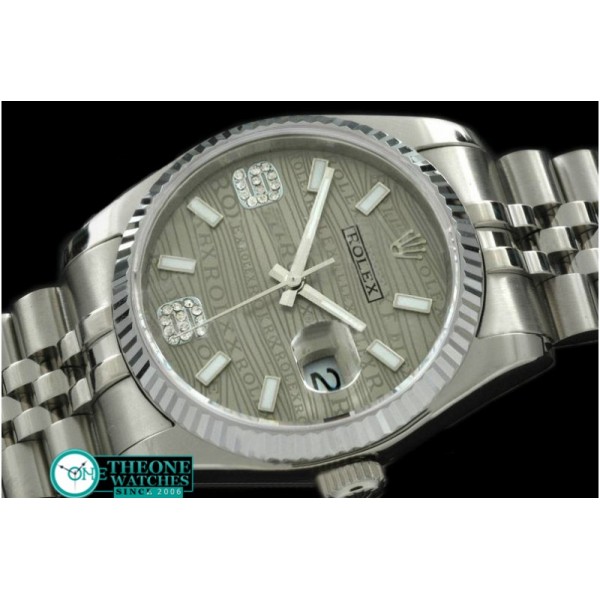 Rolex - SS Jubilee 2008 Insignia Grey Dial Swiss Eta 2836-2