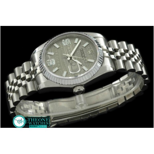 Rolex - SS Jubilee 2008 Insignia Grey Dial Swiss Eta 2836-2