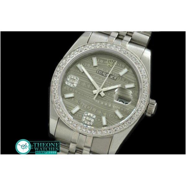 Rolex - SS Jubilee 2008 Insignia Grey Dial Swiss Eta 2836-2