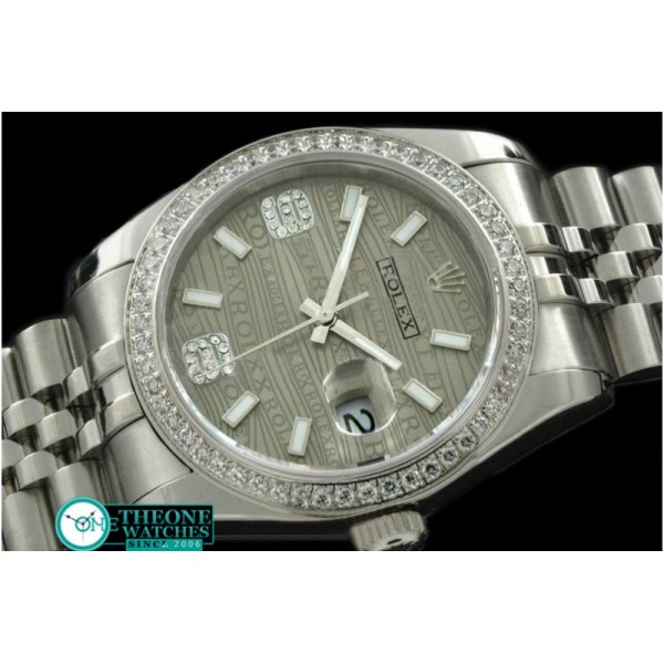 Rolex - SS Jubilee 2008 Insignia Grey Dial Swiss Eta 2836-2