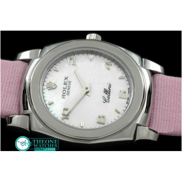 Rolex - Ladies Cellini SS/LE MOP Pink Num Swiss Quartz