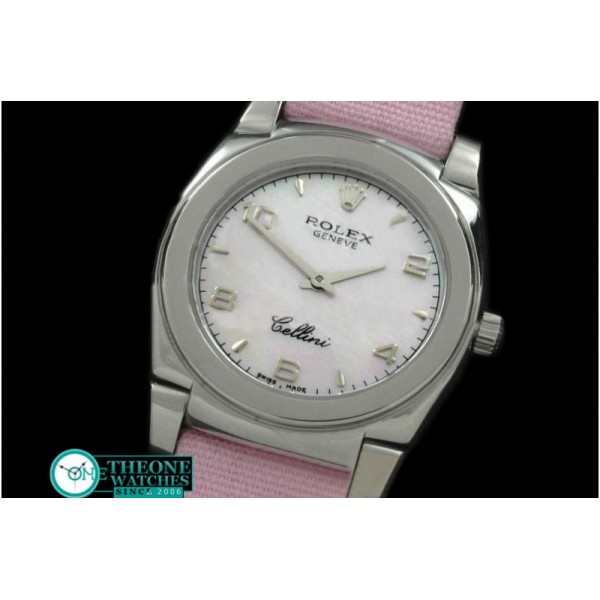 Rolex - Ladies Cellini SS/LE MOP Pink Num Swiss Quartz