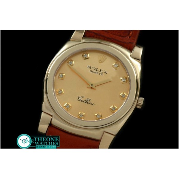 Rolex - Cellini YG/LE Gold Diam Swiss Quartz