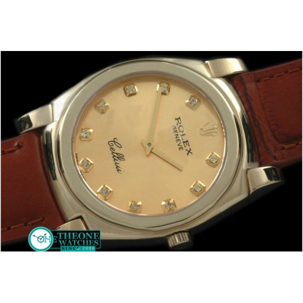 Rolex - Cellini YG/LE Gold Diam Swiss Quartz