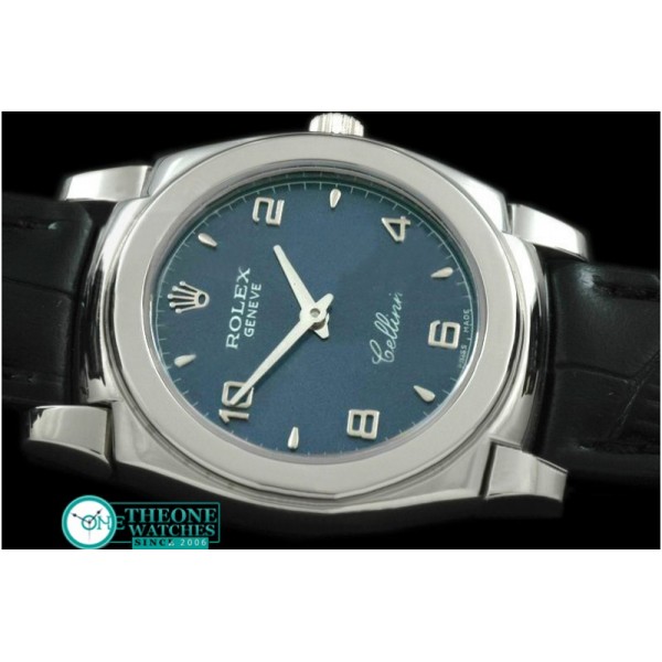 Rolex - Ladies Cellini SS/LE Blue Num Swiss Quartz