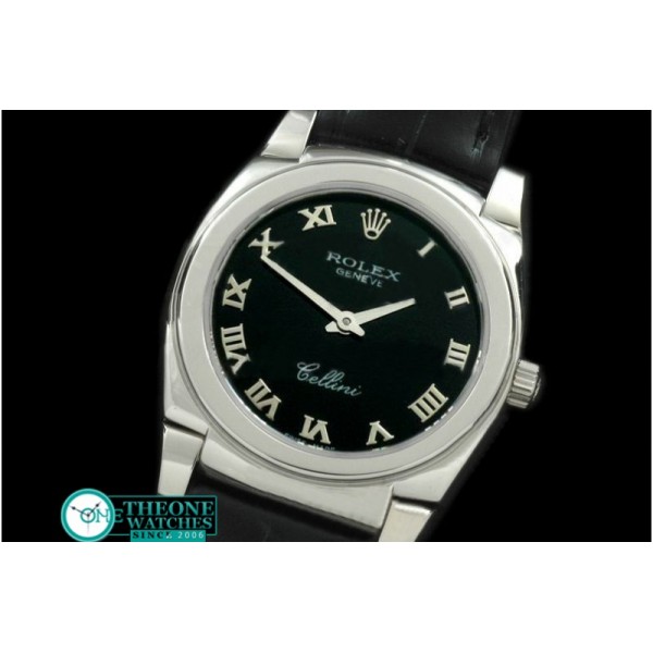 Rolex - Ladies Cellini SS/LE Black Roman Swiss Quartz