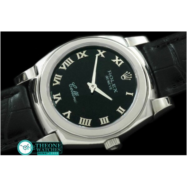 Rolex - Ladies Cellini SS/LE Black Roman Swiss Quartz