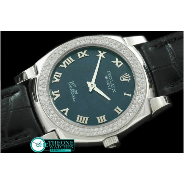 Rolex - Ladies Cellini SS/LE/Diam Blue Swiss Quartz