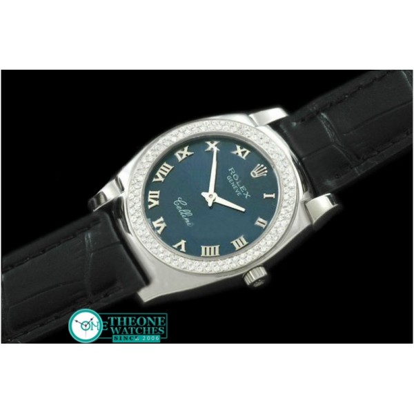 Rolex - Ladies Cellini SS/LE/Diam Blue Swiss Quartz