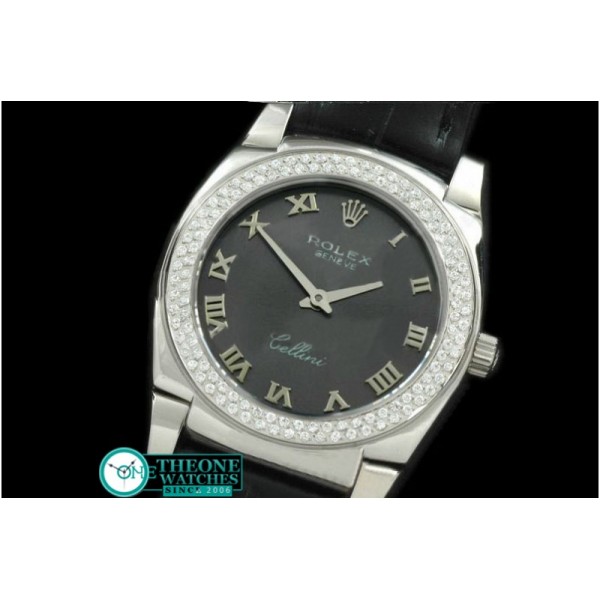 Rolex - Ladies Cellini SS/LE/Diam Grey Swiss Quartz