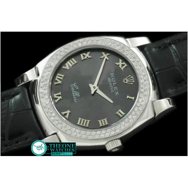 Rolex - Ladies Cellini SS/LE/Diam Grey Swiss Quartz