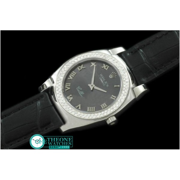 Rolex - Ladies Cellini SS/LE/Diam Grey Swiss Quartz