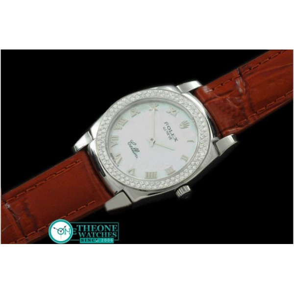 Rolex - Ladies Cellini SS/LE/Diam MOP White Num Swiss Qtz