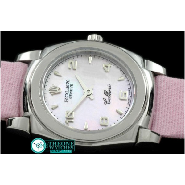 Rolex - Ladies Mini Cellini SS/LE MOP Pink Num Swiss Qtz