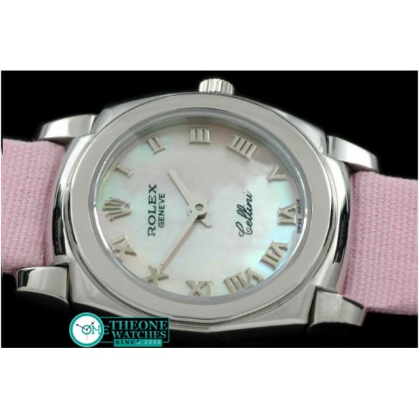 Rolex - Ladies Mini Cellini SS/LE MOP Pink Roman Swiss Qtz