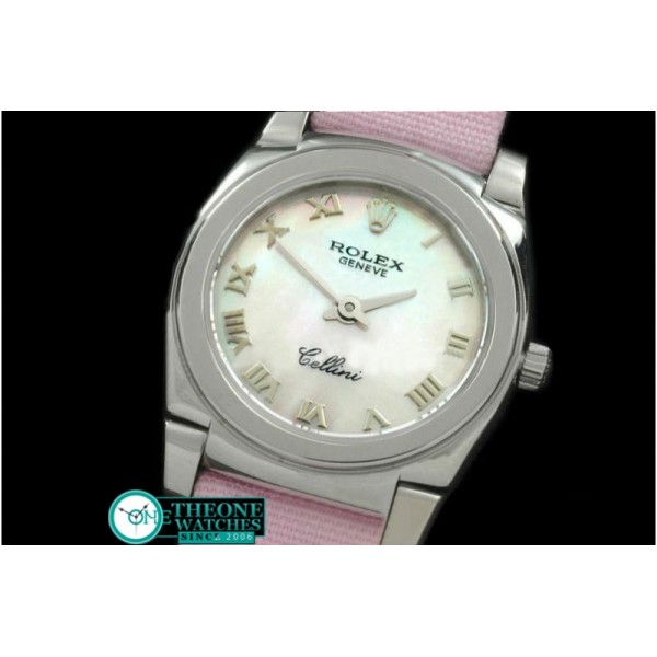 Rolex - Ladies Mini Cellini SS/LE MOP Pink Roman Swiss Qtz