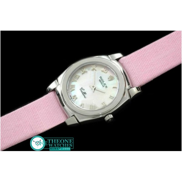 Rolex - Ladies Mini Cellini SS/LE MOP Pink Roman Swiss Qtz