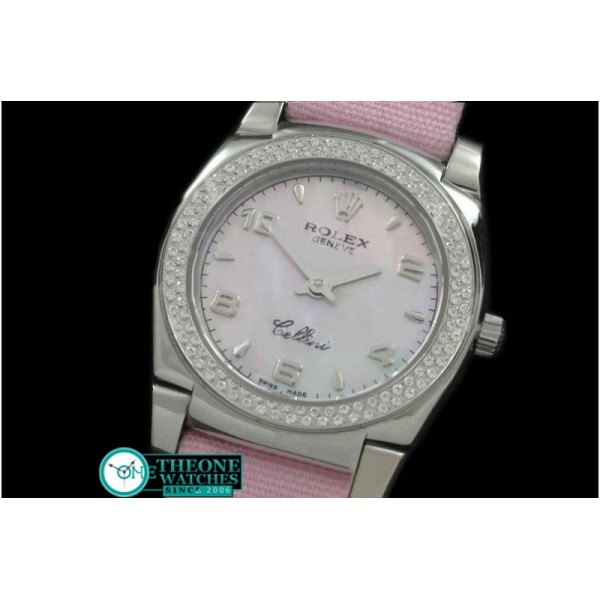 Rolex - Ladies Mini Cellini SS/LE MOP Pink Num Swiss Qtz