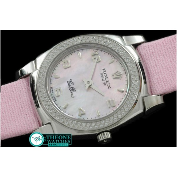 Rolex - Ladies Mini Cellini SS/LE MOP Pink Num Swiss Qtz