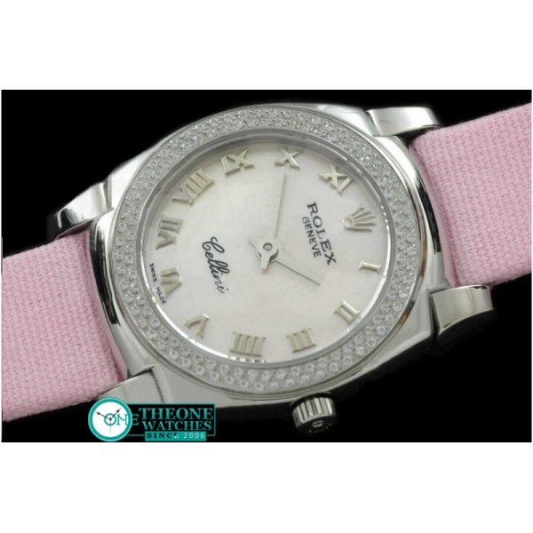 Rolex - Ladies Mini Cellini SS/LE MOP Pink Roman Swiss Qtz