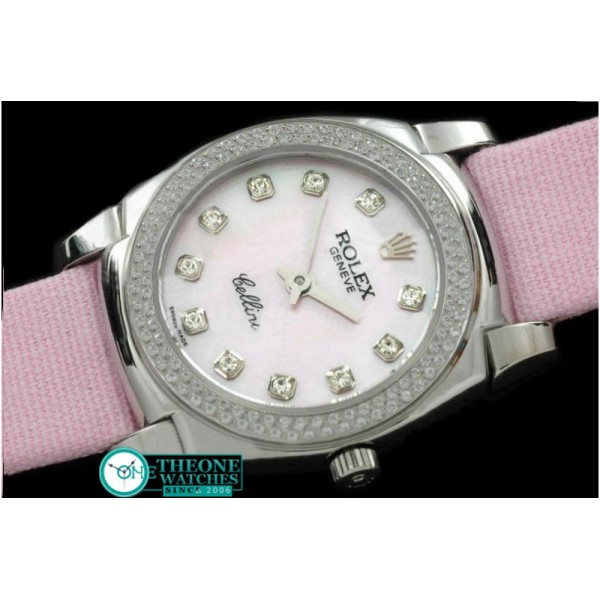 Rolex - Ladies Mini Cellini SS/LE White Diam Swiss Qtz