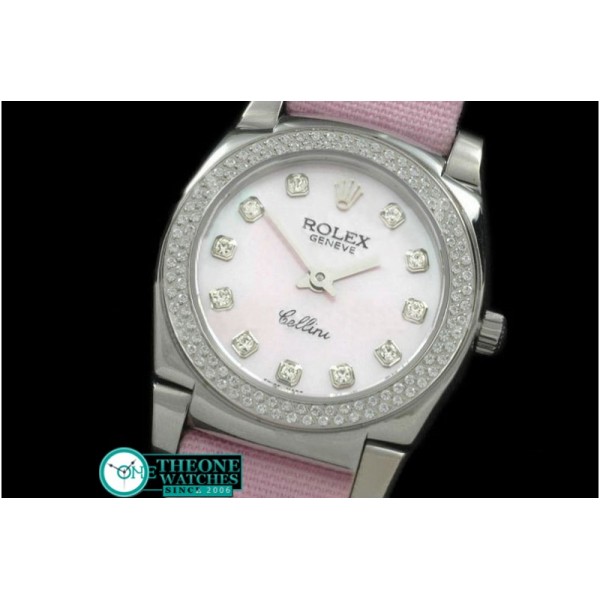 Rolex - Ladies Mini Cellini SS/LE White Diam Swiss Qtz