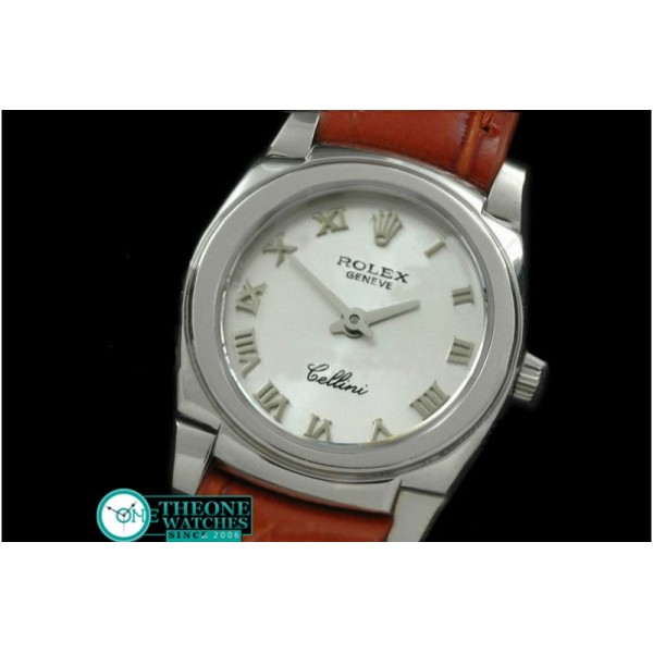 Rolex - Ladies Mini Cellini SS/LE Silver Roman Swiss Qtz