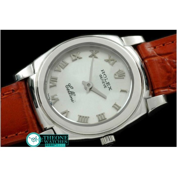 Rolex - Ladies Mini Cellini SS/LE Silver Roman Swiss Qtz