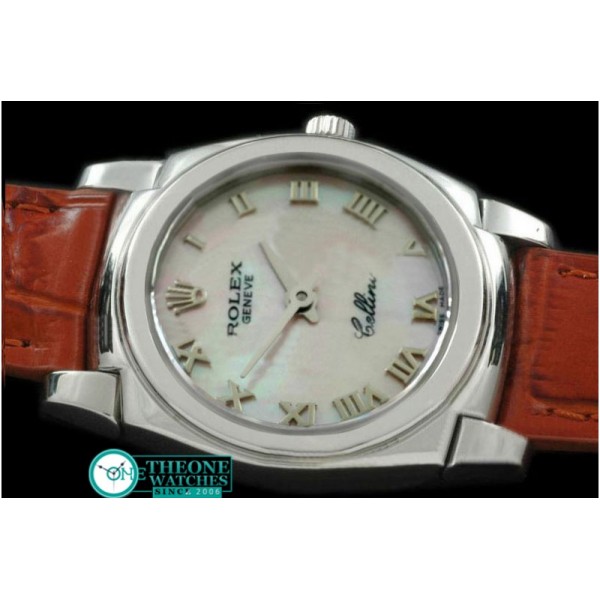 Rolex - Ladies Mini Cellini SS/LE MOP White Roman Swiss Qtz