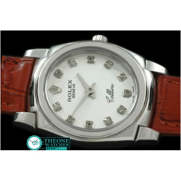 Rolex - Ladies Mini Cellini SS/LE White Diam Swiss Qtz