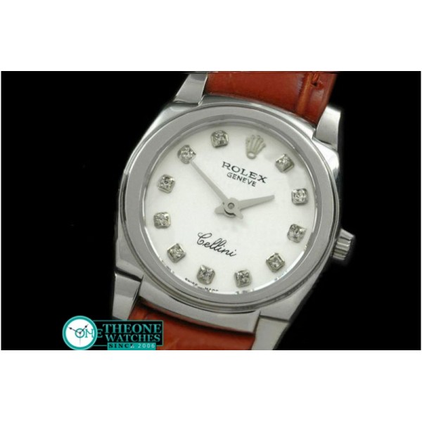 Rolex - Ladies Mini Cellini SS/LE White Diam Swiss Qtz