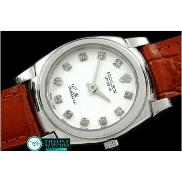 Rolex - Ladies Mini Cellini SS/LE White Diam Swiss Qtz