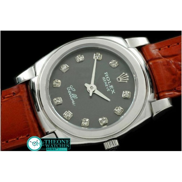 Rolex - Ladies Mini Cellini SS/LE Grey Diam Swiss Qtz