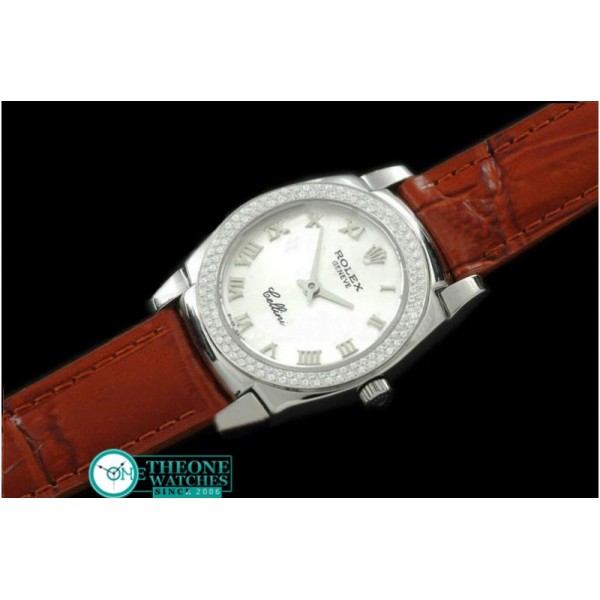 Rolex - Ladies Mini Cellini SS/LE White Roman Swiss Qtz