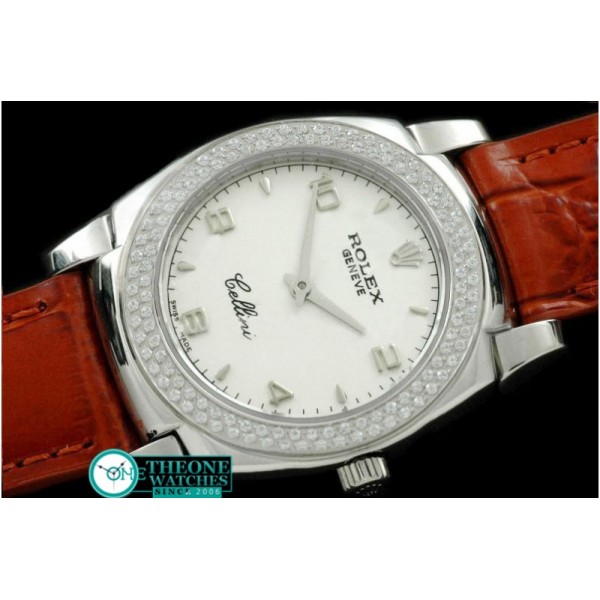 Rolex - Ladies Mini Cellini SS/LE White Num Swiss Qtz